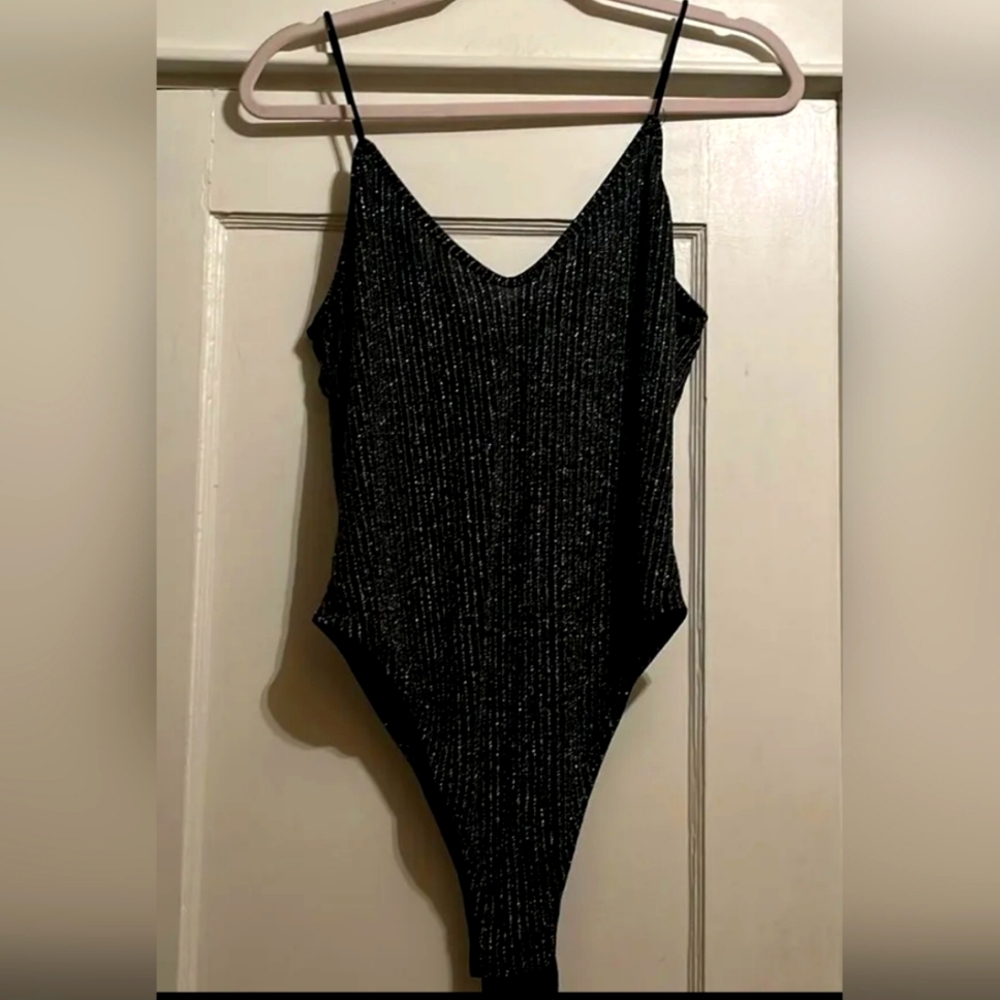 Black and silver body suit NWT